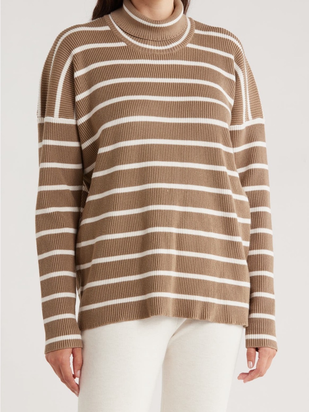 Women’s Splendid x Cella Jane Striped Turtleneck Sweater sz Small